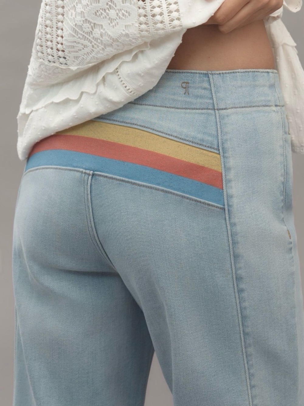 Pilcro Light Blue Wide-Leg High-Rise Jeans - Picture 3 of 3